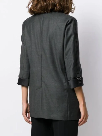 Shop Brunello Cucinelli Double-breasted Fitted Blazer In C1122 Grey