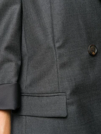 Brunello Cucinelli Double-breasted Fitted Blazer In C1122 Grey