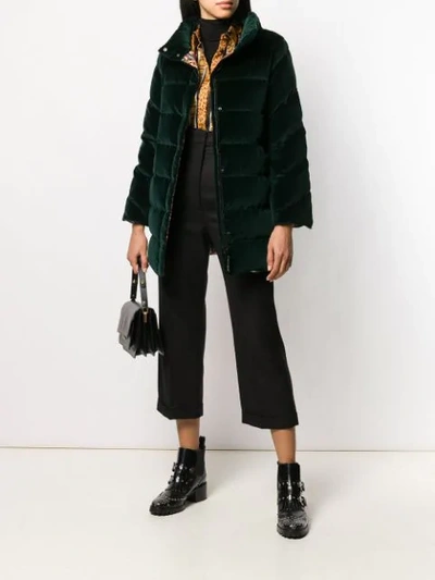 Shop Etro Single-breasted Coat In Green