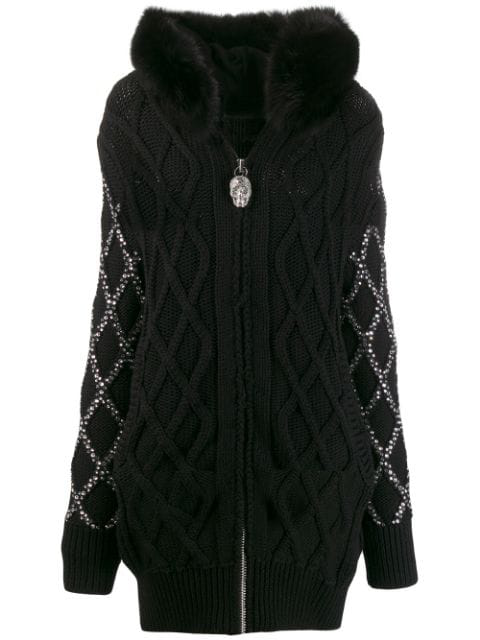 fox fur hoodie