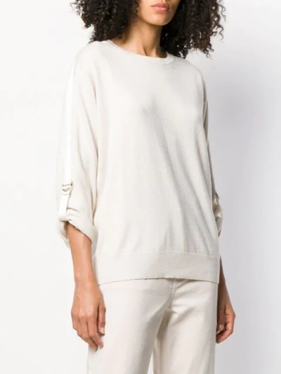 Brunello Cucinelli Oversized Slouchy Sweater In Neutrals