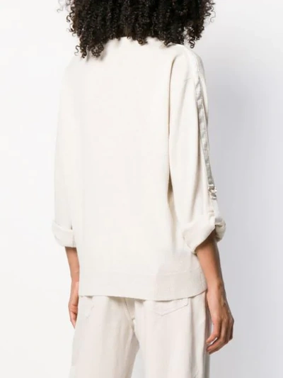 Brunello Cucinelli Oversized Slouchy Sweater In Neutrals