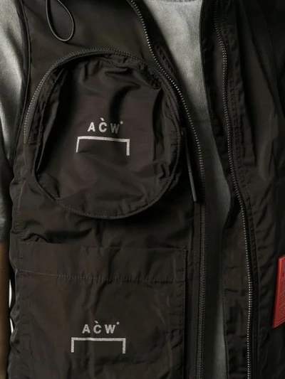 A-COLD-WALL* CROPPED ZIPPED GILET - 黑色