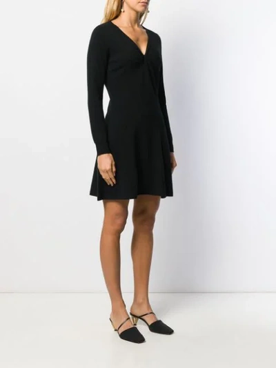 Shop Allude Fine Knit Mini Dress In Black