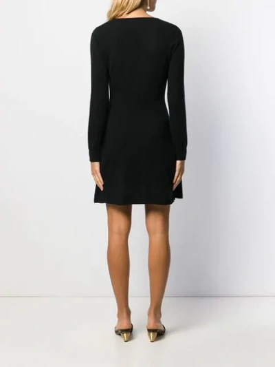 Shop Allude Fine Knit Mini Dress In Black