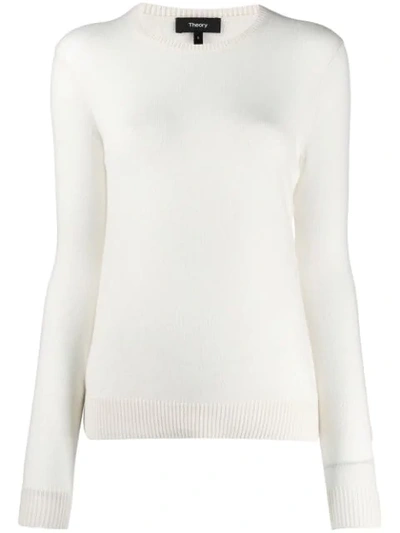 Shop Theory Fine Knit Sweater In White