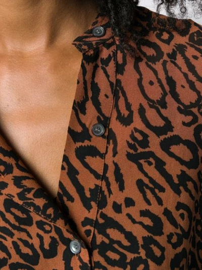 Shop Calvin Klein Leopard Print Shirt In Brown