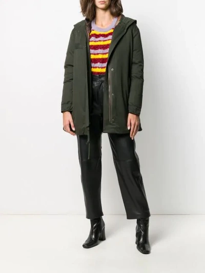 Shop Mr & Mrs Italy Hooded Parka Jacket In Green