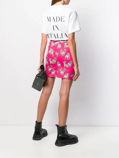 Shop Msgm Made In Italia Print T-shirt In White