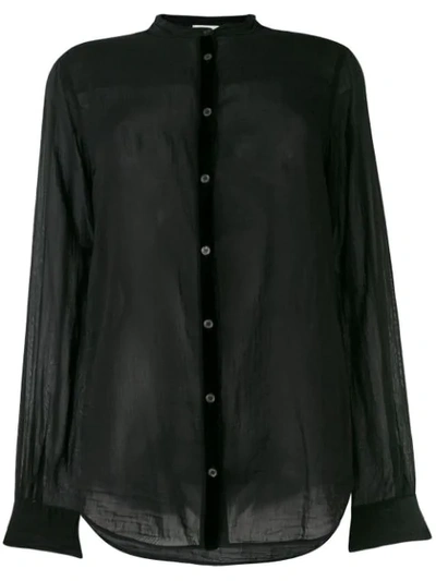 Shop Forte Forte Band Collar Blouse In Black
