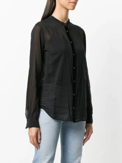 Shop Forte Forte Band Collar Blouse In Black