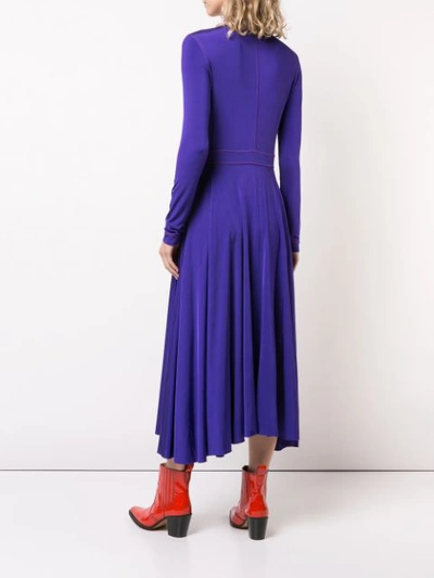 Shop Nina Ricci Pointed Collar Dress - Purple