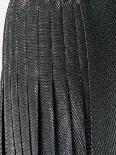 Shop Ermanno Scervino Lurex Pleated Skirt In Silver