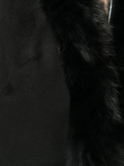 Phebe fox fur trim coat