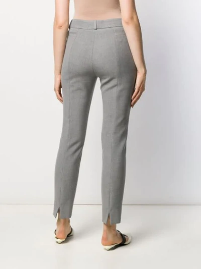 Shop Peserico Cropped Tailored Trousers In Grey