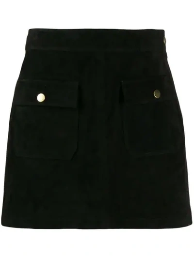 Shop Frame Bardot Mini Skirt In Black