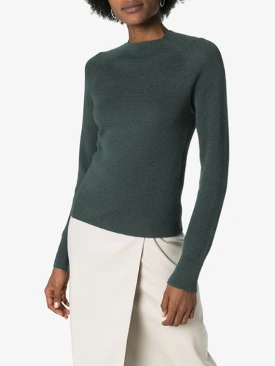 Shop Carcel Slim-fit Knitted Jumper In 绿色