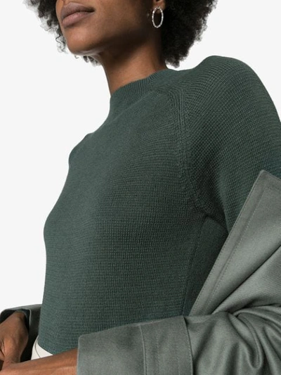 Shop Carcel Slim-fit Knitted Jumper In 绿色