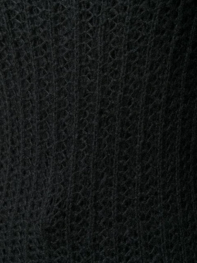 Shop Andrea Ya'aqov Open Knit Jumper In Black