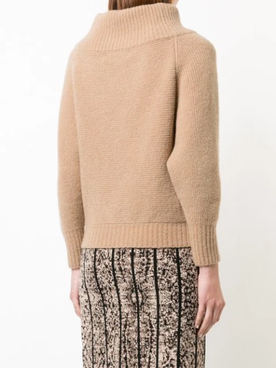 Shop Sally Lapointe High Neck Sweater - Brown