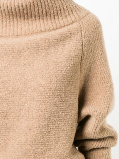 Shop Sally Lapointe High Neck Sweater - Brown