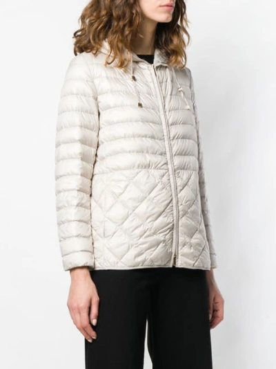 Shop Max Mara Padded Hooded Jacket In Neutrals