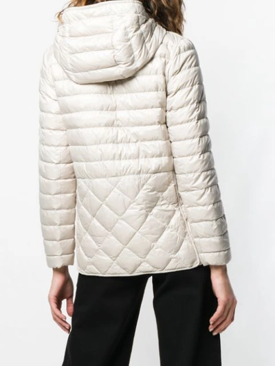 Shop Max Mara Padded Hooded Jacket In Neutrals