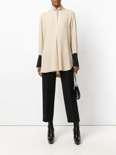 Shop Petar Petrov High Low Blouse In Neutrals