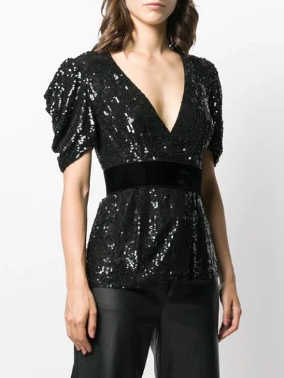 Shop P.a.r.o.s.h. Goody Blouse In Black