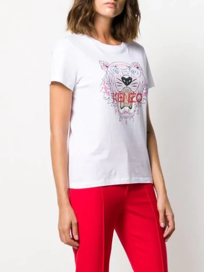 Shop Kenzo Tiger Print T-shirt In White