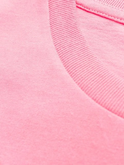Shop Helmut Lang Embroidered Logo T-shirt  In Pink