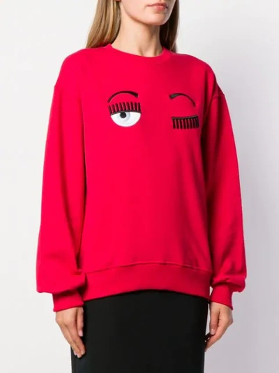 Shop Chiara Ferragni Flirting Sweatshirt In Red