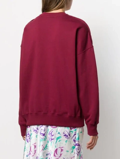Shop Jw Anderson Embroidered Logo Sweatshirt In Red