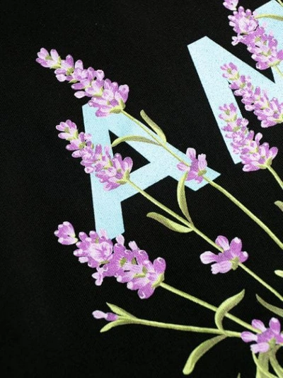 AMIRI LOGO花卉印花T恤 - 黑色