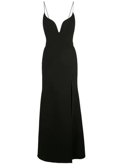 Shop Jill Jill Stuart Plunge Neck Gown In Black