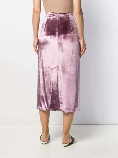Shop Vince Midi Slip Skirt In Pink