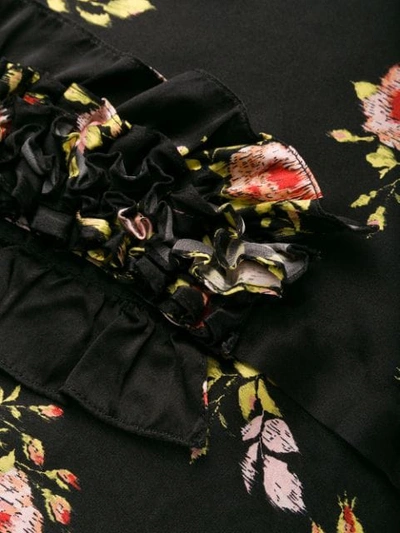 Shop R13 Floral Print Shirt In Black