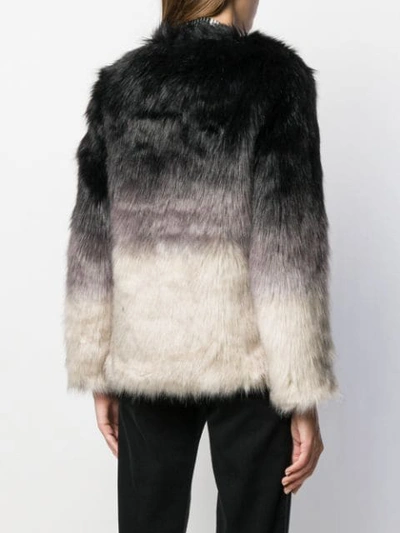 Shop Apparis Tonal Faux Fur Jacket In Black