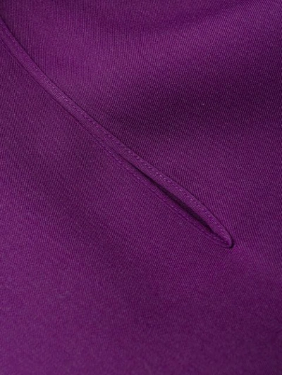 ROCHAS 中长钟形袖连衣裙 - 紫色
