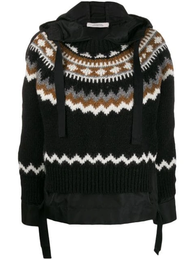 Shop Dorothee Schumacher Knitted Hoody In Black