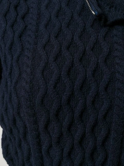 LOEWE ZIP CABLE KNIT SWEATER - 蓝色