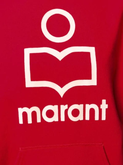 Shop Isabel Marant Étoile Mansel Logo Hoodie In Red