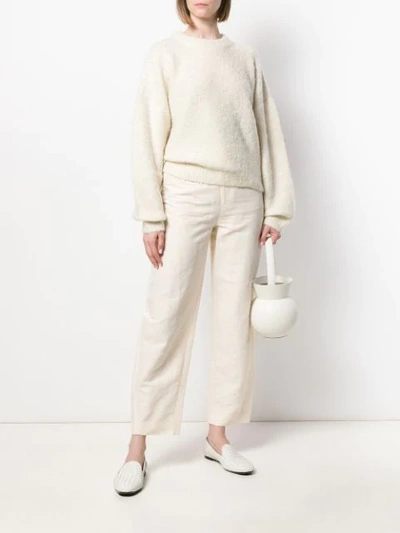 Shop Le Kasha Baden Oversized Jumper In White