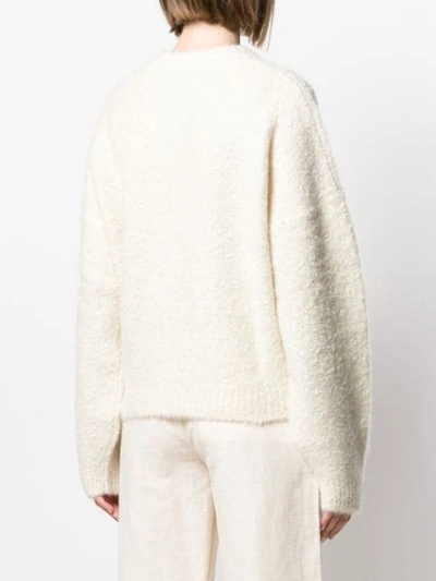 Shop Le Kasha Baden Oversized Jumper In White