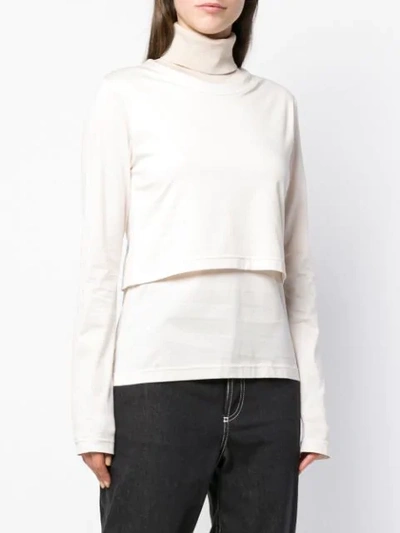 roll-neck layered sweater