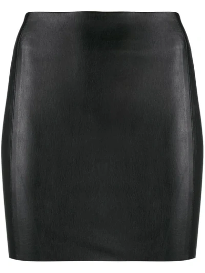 Shop Drome Leather Mini Skirt In Black