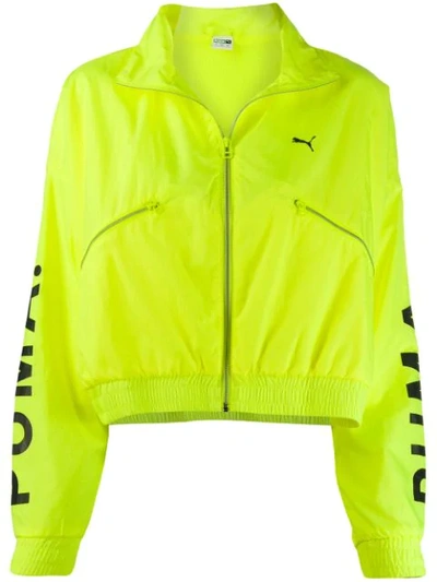 Puma Chase Cropped Jacket In Yellow