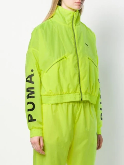 Puma Chase Cropped Jacket In Yellow