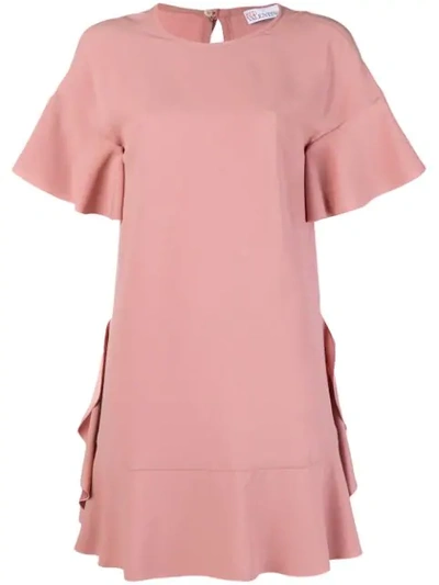 Shop Red Valentino Ruffled Flared Dress - Pink