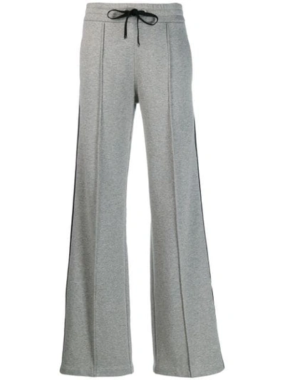 Shop Moncler Side Stripe Track Trousers In Grey
